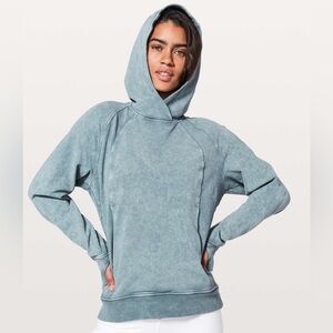 Lululemon Scuba Pullover Washed Blue Charcoal size 4